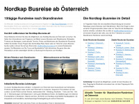 nordkap-busreise.at Webseite Vorschau