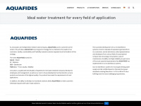 aquafides.ch Webseite Vorschau