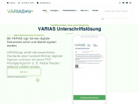 varias-sign.com Webseite Vorschau