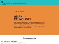 asianethnology.org Webseite Vorschau