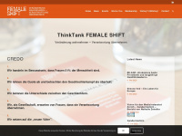 femaleshift.org Webseite Vorschau