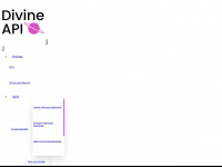 divineapi.com Webseite Vorschau