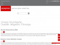 bergmanclinics-mathildenhospital.de Webseite Vorschau