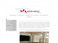 hofer-muehle.at Webseite Vorschau
