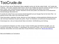 toocrude.de Webseite Vorschau