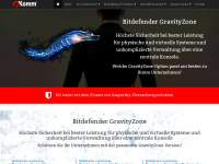 gravityzone-antivirus.de Webseite Vorschau