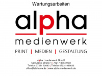 alpha-druckhaus.de Webseite Vorschau