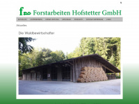 forstarbeiten-hofstetter.ch Webseite Vorschau