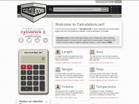 calculators.net Webseite Vorschau