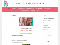 mariposa-kinderschminken.de Webseite Vorschau