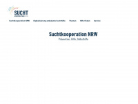 suchtkooperation.nrw Webseite Vorschau
