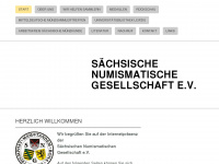 sachsen-numismatik.de Webseite Vorschau
