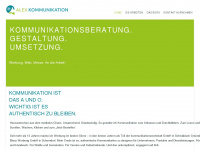alex-kommunikation.de Webseite Vorschau
