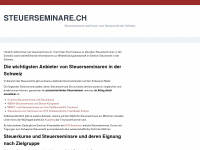 steuerseminare.ch Webseite Vorschau