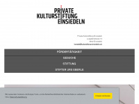 kulturstiftung-einsiedeln.ch Webseite Vorschau