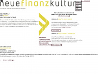 neuefinanzkultur.de Webseite Vorschau