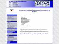 aps-schweissmaschinen.de Webseite Vorschau