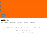 zerr-transporte.de Webseite Vorschau