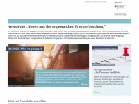 newsletter-energieforschung.de Webseite Vorschau