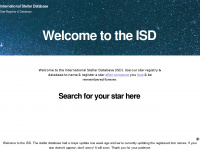 international-stellar-database.com Webseite Vorschau