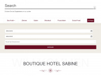 hotelsabine.at Webseite Vorschau