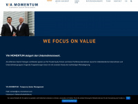 via-momentum.com Webseite Vorschau