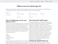 selfstorage.info Webseite Vorschau