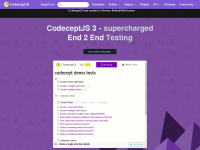 codecept.io Webseite Vorschau
