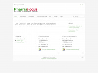 pharmafocus.ch Webseite Vorschau