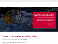 wasserstrahlschneiden-niedersachsen.de Webseite Vorschau