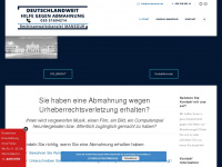 urheberrecht-filesharing.de Webseite Vorschau