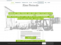 zinn-preise.de Webseite Vorschau