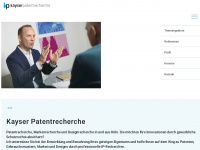 kayser-patentrecherche.de Webseite Vorschau
