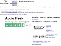 audio-freak.de Webseite Vorschau