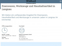wuethrich-eisenwaren.ch Webseite Vorschau