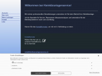 kleinklaeranlagenservice.ch Webseite Vorschau