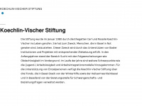 koechlinvischerstiftung.ch Webseite Vorschau
