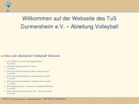 durmersheim-volleyball.de Webseite Vorschau