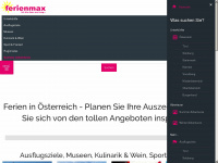 ferienmax.at Webseite Vorschau