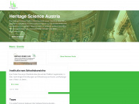 heritagescience.at Webseite Vorschau