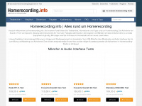 homerecording.info Webseite Vorschau