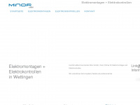 minor-elektro.ch Webseite Vorschau