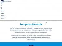 european-aerosols.de Webseite Vorschau