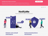 notify-me.ch Webseite Vorschau