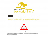 affenzoo-jocksdorf.de Webseite Vorschau