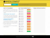 whocalledmeoz.info Webseite Vorschau