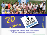 tanzgruppe-schwanebeck.de Webseite Vorschau