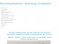 blecheisenbahnen-ersatzteile-reparaturen.at Webseite Vorschau