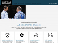 bertele-arbeitssicherheit.com Webseite Vorschau