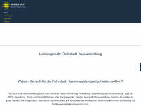 ruhrstadt-hausverwaltung.de Webseite Vorschau